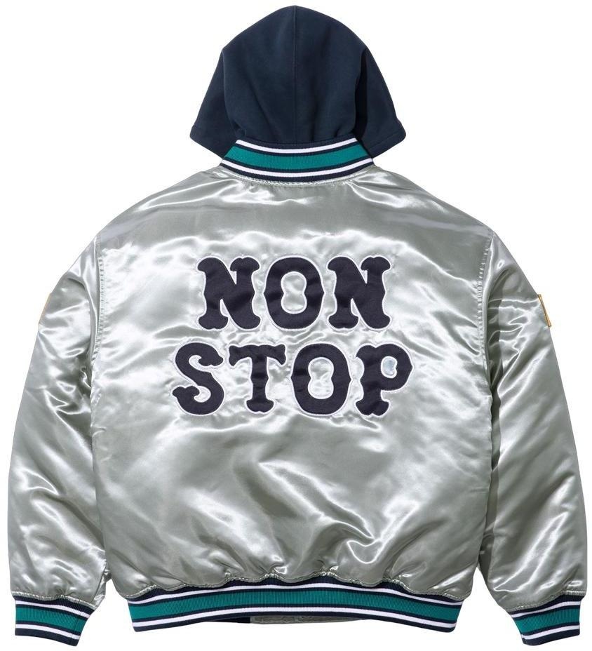 Supreme®/Homerun Satin Hooded Varsity Jacket view 11